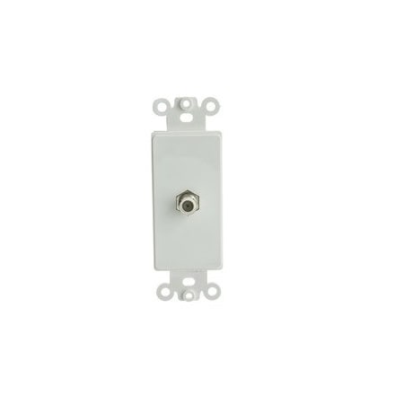 Cable Wholesale Decora Wall Plate Insert, White, F-pin Coaxial Coupler, F-Pin Female 301-1000
